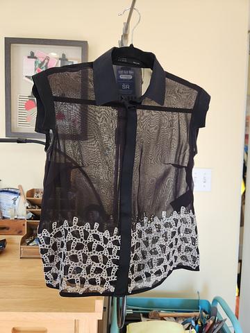 Sheer boxy top