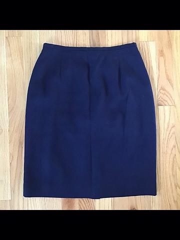 Vintage 90s Casual Corner Navy Blue USA-made Classic Pencil Skirt (moms closet clean-out)