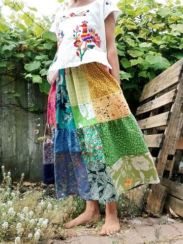 Colorwheel Patchwork Skirt
