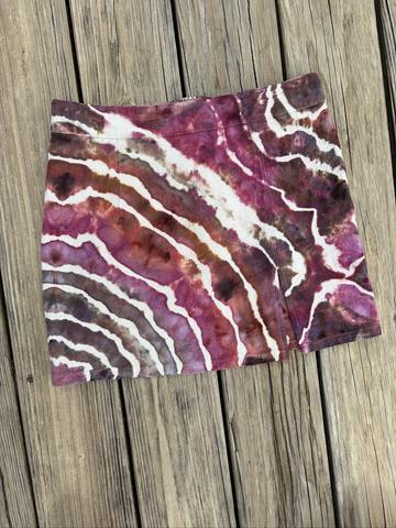 Linen Blend Ice Dyed Mini Skirt
