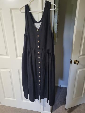 Npl black volume dress with added back tie M L