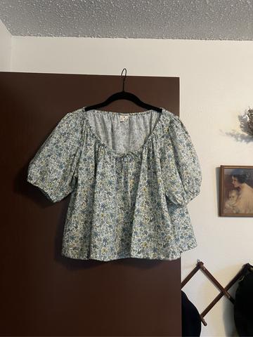 Oak meadow top (altered from a mini dress)