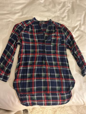 Plaid tunic style top