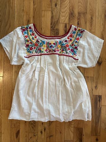 Embroidered cotton top