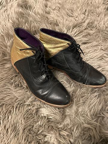 Veneto Gold Contrast Ankle Boot