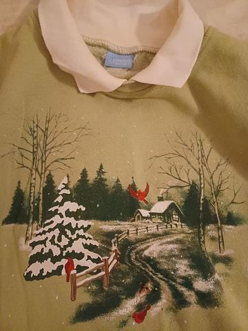 Comfort Corner collared sweatshirt