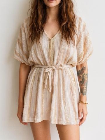 Shimmering Tunic Dress Pyrite
