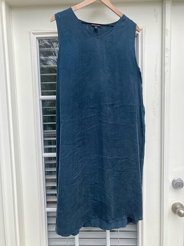 Cupro shift dress