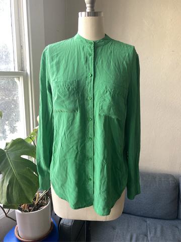 Silk button down
