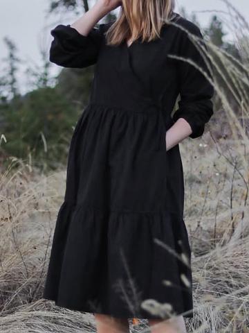 Tiered wrap dress