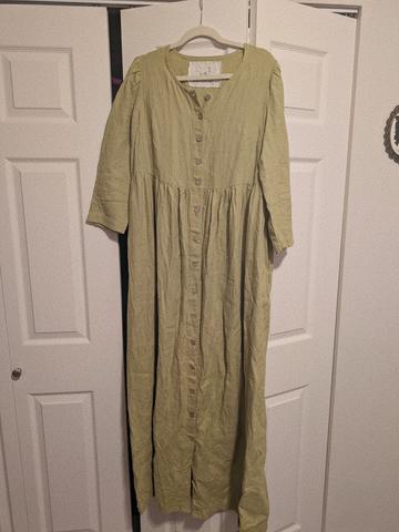 RONDA button down linen dress