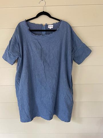 cotton chambray tunic
