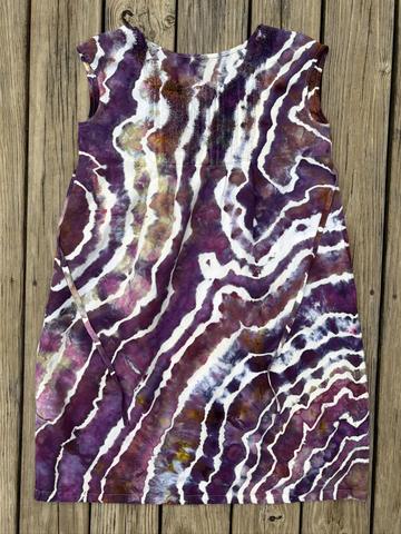 Ice Dyed Linen Handmade Dress