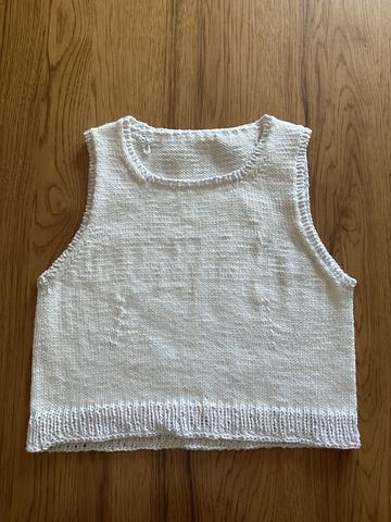 Knit tank with bust shaping