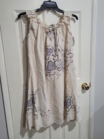 Camp Hollyhock linen lace tablecloth dress