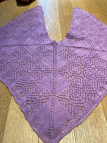 Orchid merino shawl