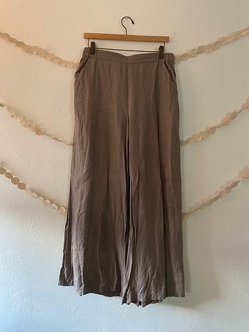 Wide leg linen pants