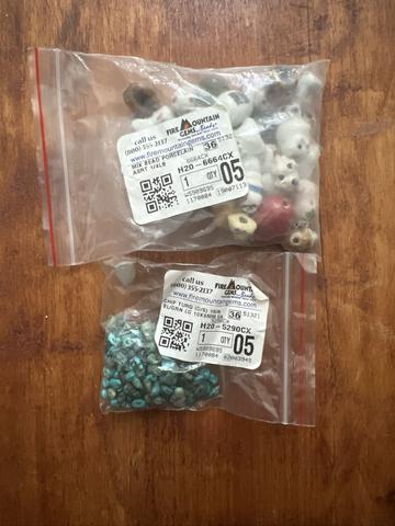 Fire Mountain Gems Ceramic & Turquoise bead lot