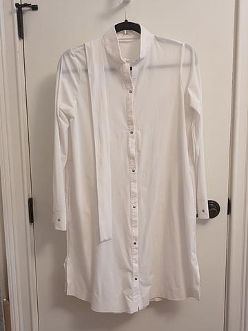Back to Front Shirt Dress in White