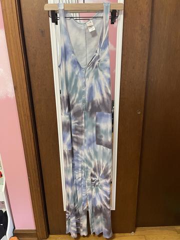 Blue lounge tank jumpsuit