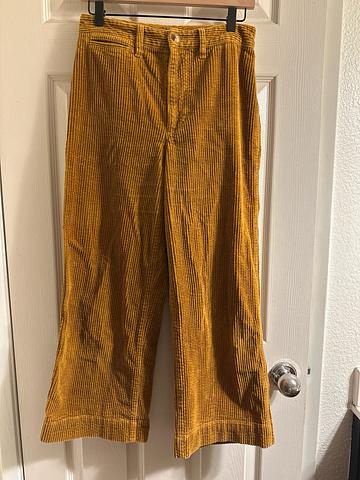 Slim Emmett Wide Leg Crop Corduroy