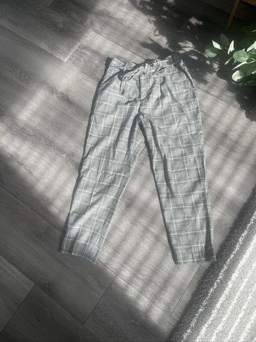 Gray checkered dress pants