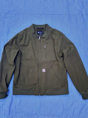 Canvas bomber jacket