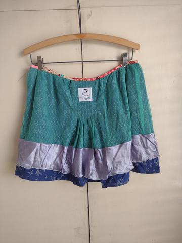 Y2k Rebe Silk and Lace Mini Skirt