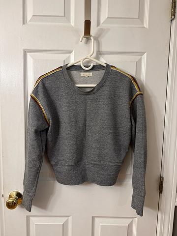Gray embroidered sweatshirt