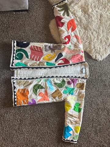 Hand stitched colorful pattern