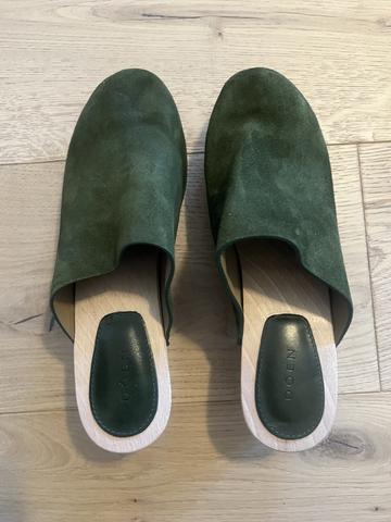 Doen Anouk Suede Wooden Clogs