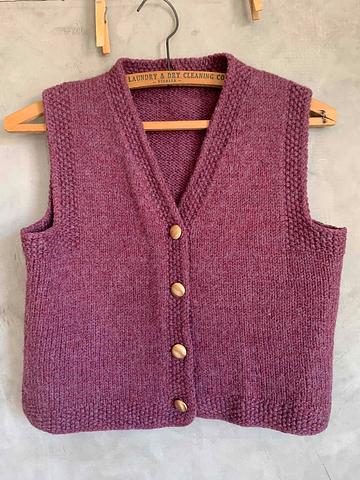 Knitted woolen vest