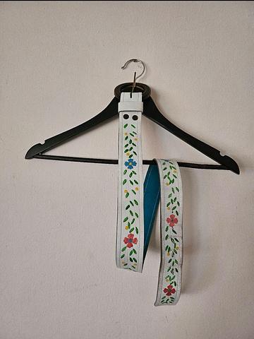 Handmade Floral Painted Belt