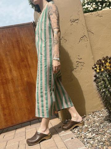 Sea Stripe Maxi Sundress with Pockets