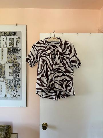 zibra button up shirt linen
