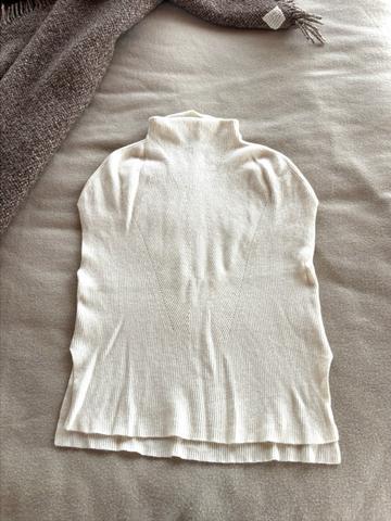 Knit mock neck sleeveless sweater