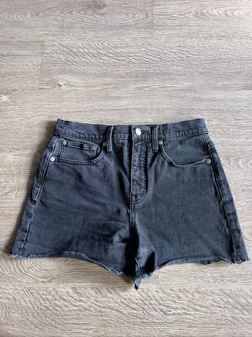 High Rise Cutoff Denim Shorts