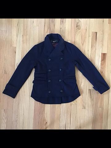 Vintage early 00s April 77 Peacoat W/ Tails (hipster clothing & record label)