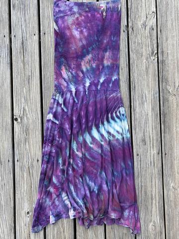 Ice Dyed Gaia Conceptions LOVE ME 2 TIMES SIMPLICITY BELOW KNEE DRESS