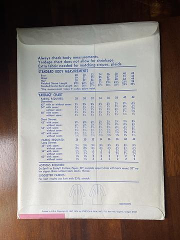 Uncut 70s dress pattern