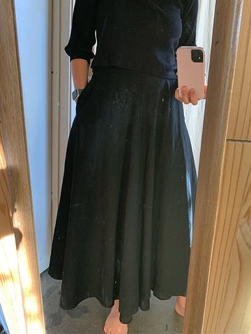 Wool maxi skirt with pockets