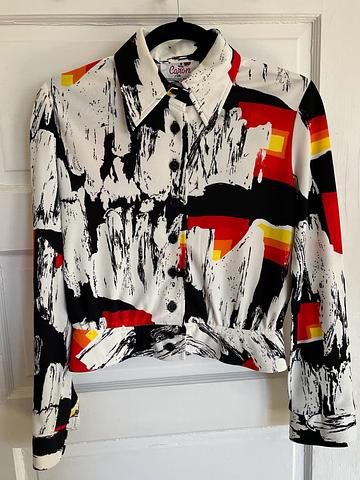 Abstract button up shirt