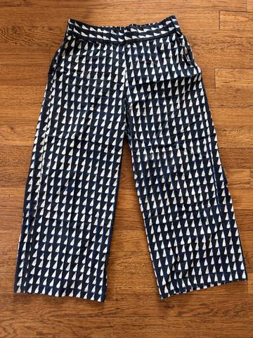 Block-print pants