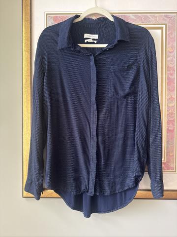 polka dot button down shirt