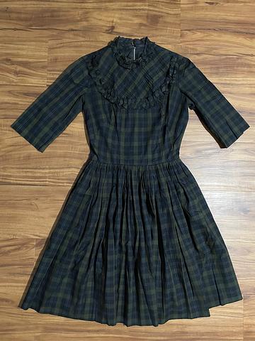 1940s Plaid Dress