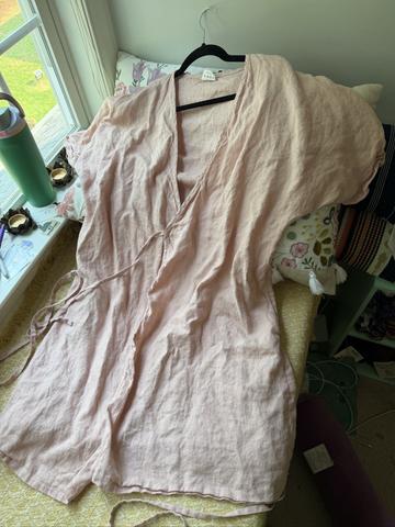 Linen Studio Wrap Dress