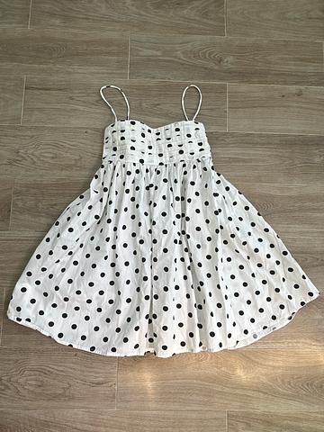 Polka dot babydoll mini dress