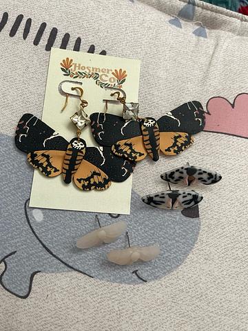 Moth Earrings Set