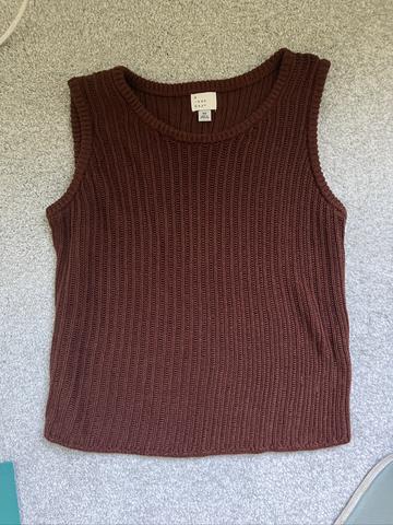 Knit burnt orange sweater vest