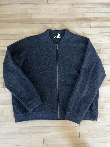 Wool boucle bomber